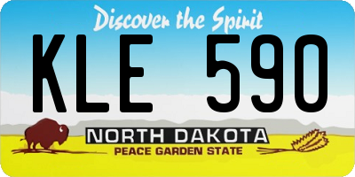 ND license plate KLE590