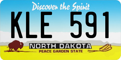 ND license plate KLE591