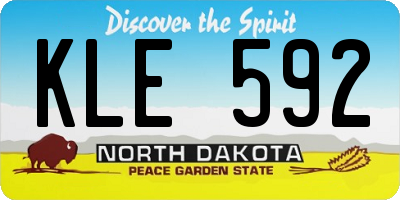 ND license plate KLE592