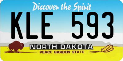 ND license plate KLE593