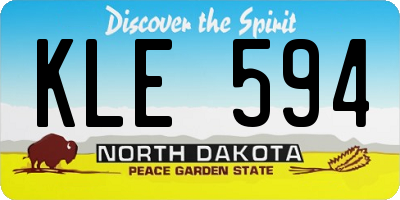ND license plate KLE594