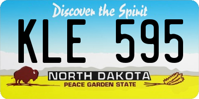 ND license plate KLE595