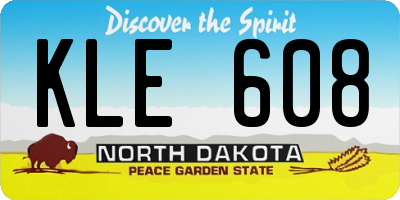 ND license plate KLE608