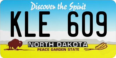 ND license plate KLE609