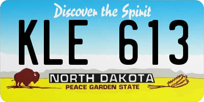 ND license plate KLE613