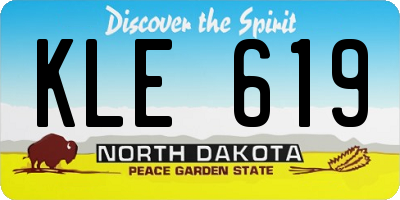 ND license plate KLE619