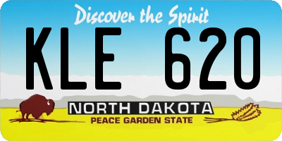 ND license plate KLE620