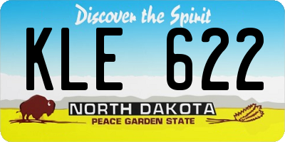 ND license plate KLE622