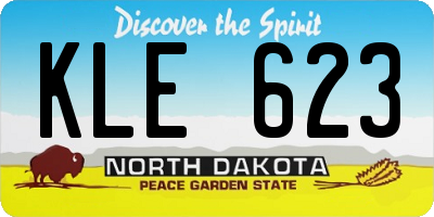 ND license plate KLE623