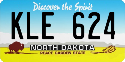 ND license plate KLE624