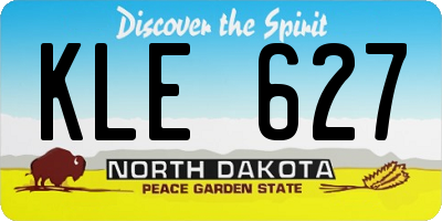 ND license plate KLE627