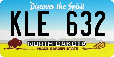 ND license plate KLE632