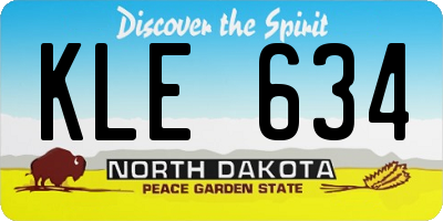 ND license plate KLE634