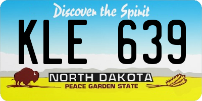 ND license plate KLE639