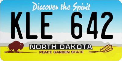 ND license plate KLE642