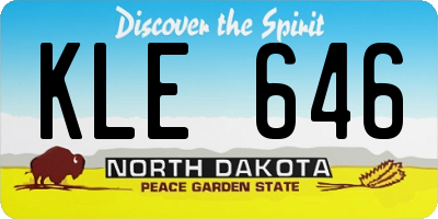 ND license plate KLE646