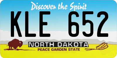 ND license plate KLE652
