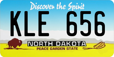 ND license plate KLE656