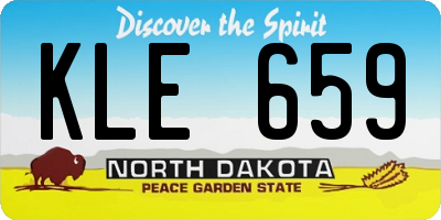 ND license plate KLE659