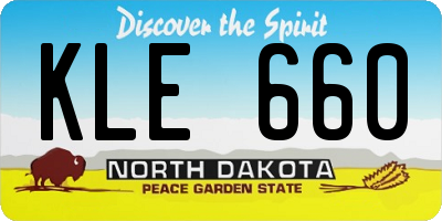 ND license plate KLE660