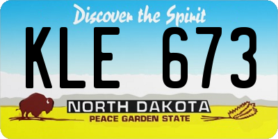 ND license plate KLE673