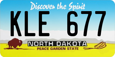 ND license plate KLE677