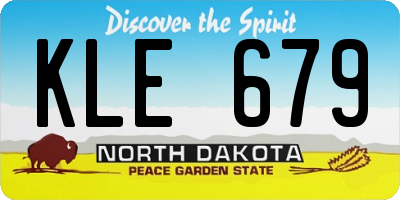 ND license plate KLE679
