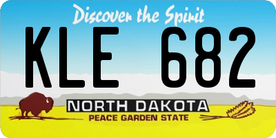 ND license plate KLE682