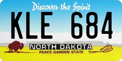 ND license plate KLE684