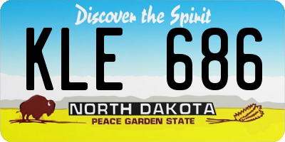 ND license plate KLE686
