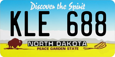 ND license plate KLE688