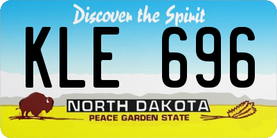 ND license plate KLE696