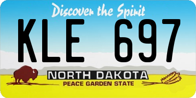 ND license plate KLE697