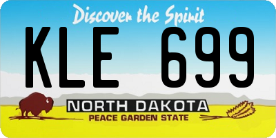 ND license plate KLE699