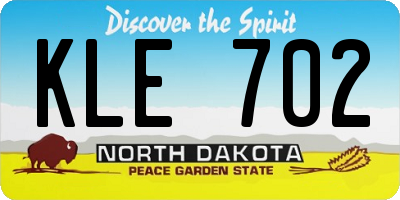 ND license plate KLE702