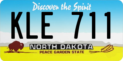 ND license plate KLE711