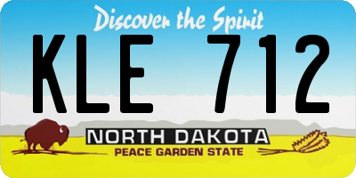 ND license plate KLE712