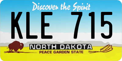 ND license plate KLE715