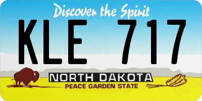 ND license plate KLE717