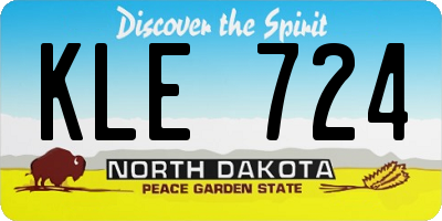 ND license plate KLE724