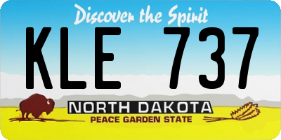ND license plate KLE737
