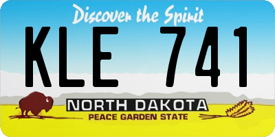ND license plate KLE741