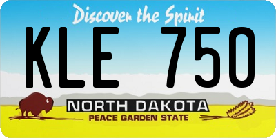 ND license plate KLE750