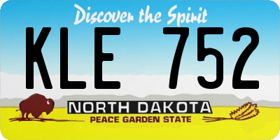 ND license plate KLE752