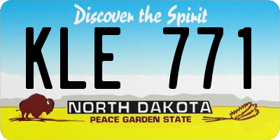 ND license plate KLE771