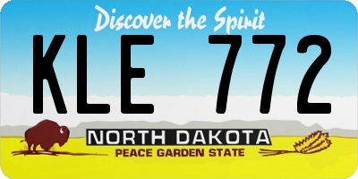 ND license plate KLE772