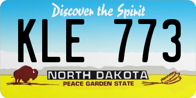 ND license plate KLE773