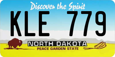 ND license plate KLE779