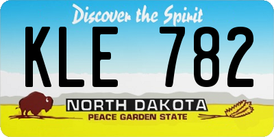 ND license plate KLE782