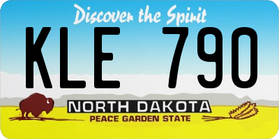 ND license plate KLE790